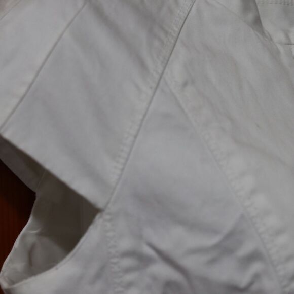 Kenneth Cole NY White Cap Sleeve Peplum Blouse 6 - Picture 5 of 13